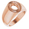 10K Rose 8x6 mm Oval Ring Mounting