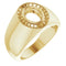 18K Yellow 8x6 mm Oval Ring Mounting