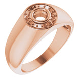 18K Rose 4.1mm Round Ring Mounting