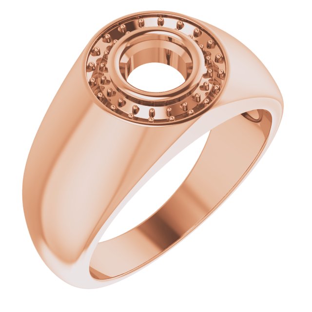 18K Rose 5.8mm Round Ring Mounting