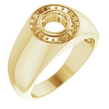 14K Yellow 5.8mm Round Ring Mounting
