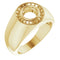 14K Yellow 6.5mm Round Ring Mounting