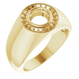 18K Yellow 6.5mm Round Ring Mounting
