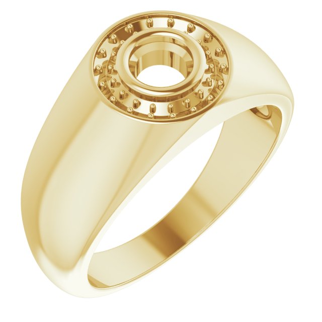 14K Yellow 4.8mm Round Ring Mounting