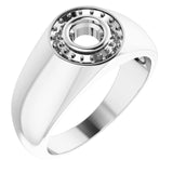 Sterling Silver 4.8mm Round Ring Mounting