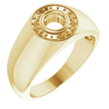 10K Yellow 4.8 mm Round Ring Mounting