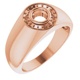 18K Rose 4.8mm Round Ring Mounting