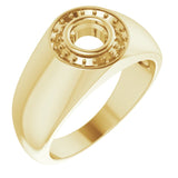 18K Yellow 5.2mm Round Ring Mounting