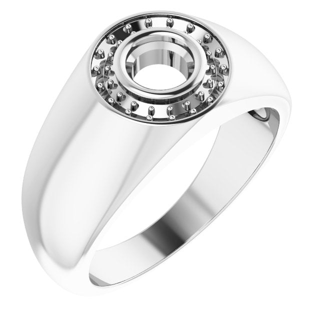 Continuum Sterling Silver 5.2 mm Round Ring Mounting