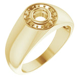14K Yellow 4.4mm Round Ring Mounting