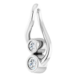 14K White Gold .07 CTW Natural Diamond Hold You Forever® Pendant