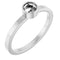 14K White 4 mm Round Bezel Set Ring Mounting