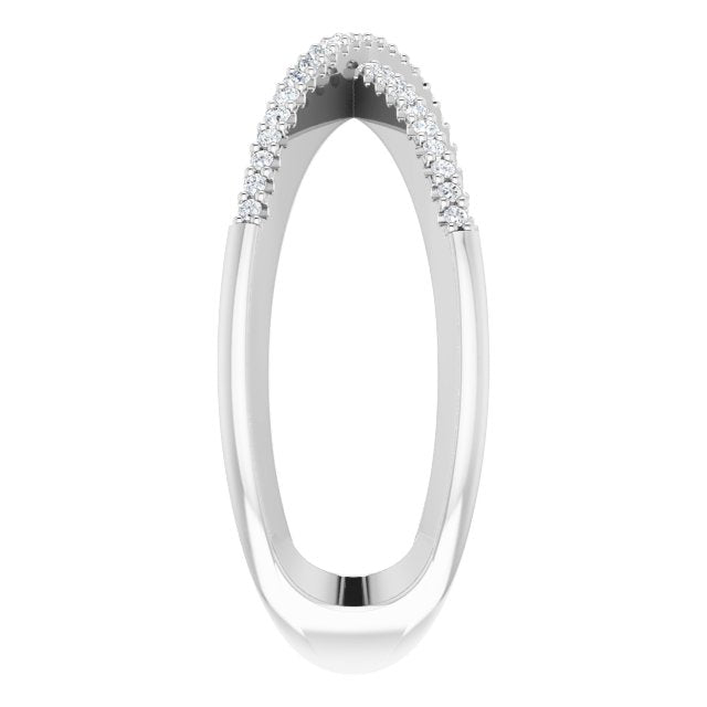 14K White Gold 1/6 CTW Natural Diamond Criss-Cross Ring