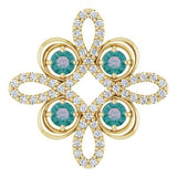 14K Yellow Natural Alexandrite & 1/6 CTW Natural Diamond Pendant