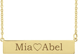 14K Yellow Gold Be Posh® Engravable Bar 19 1/2" Necklace