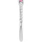 Sterling Silver 3mm Natural Pink Tourmaline Solitaire Rope Ring