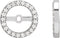 14K White Gold 1/10 CTW Natural Diamond Earring Jackets with 6.1 mm ID