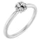 Platinum 4mm Round Solitaire Rope Ring Mounting