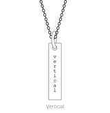 14K Yellow Gold Natural Blue Sapphire Family Engravable Bar Pendant