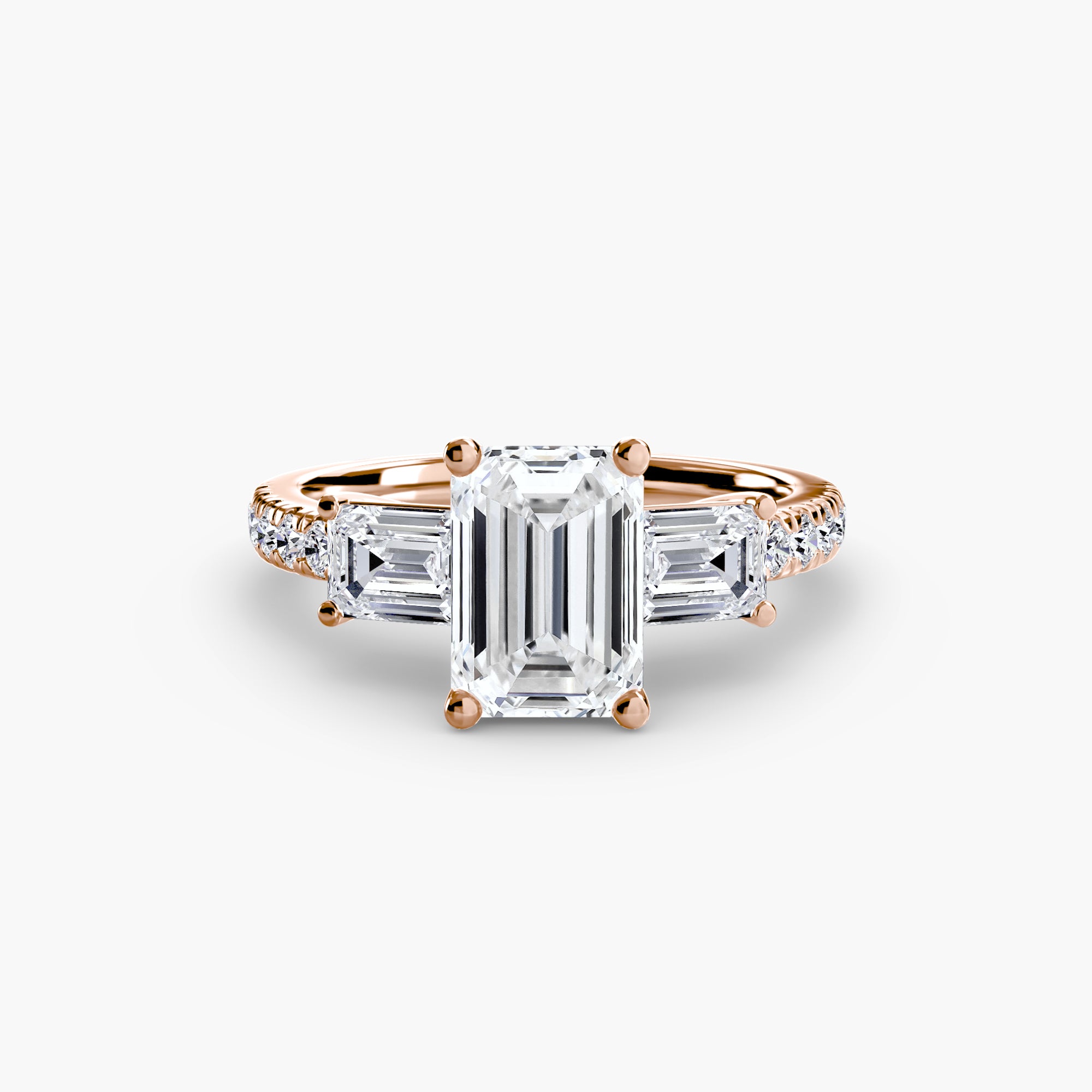 Three-Stone Ring with Pavé Volume 4