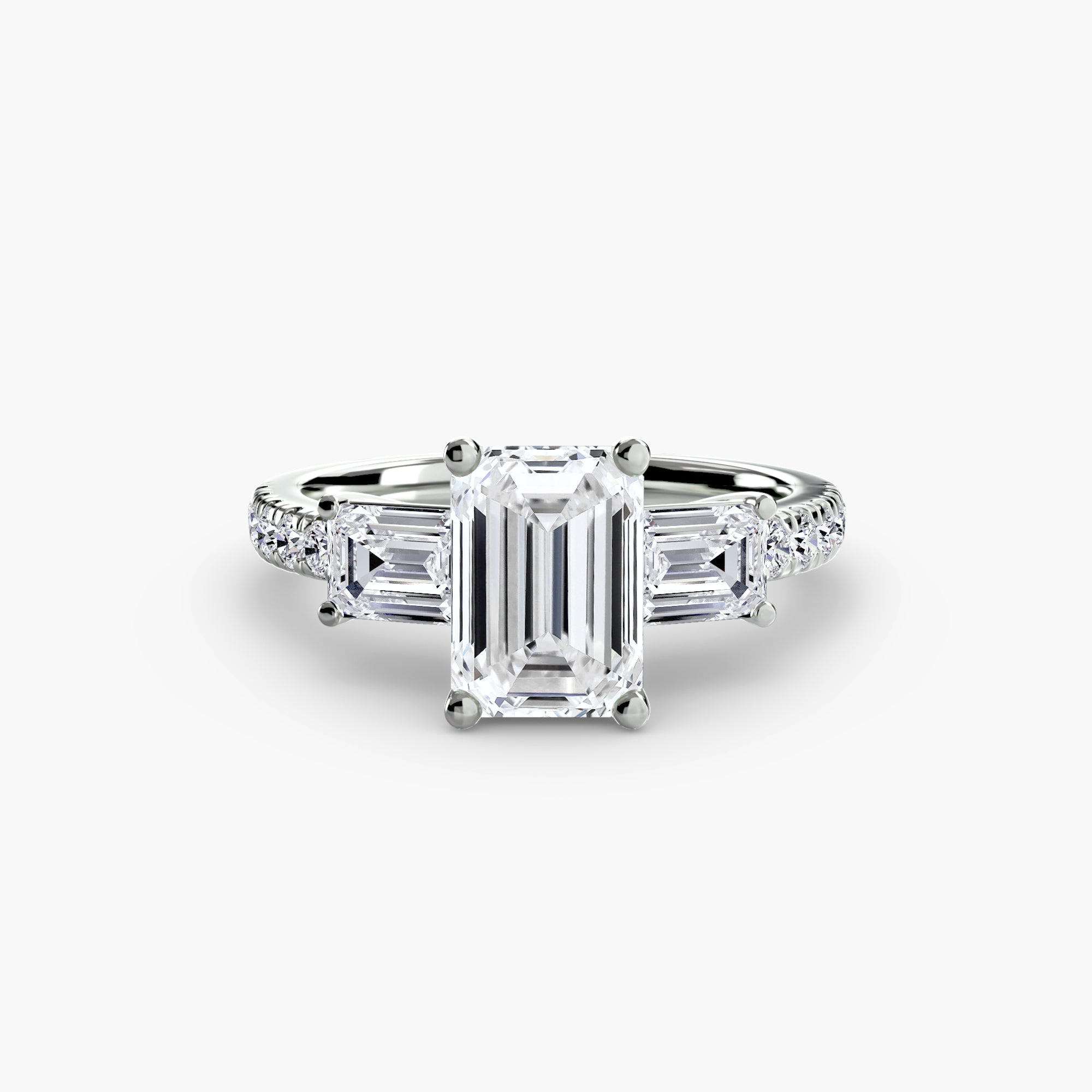Three-Stone Ring with Pavé Volume 4