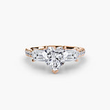 Three-Stone Ring with Pavé Volume 4