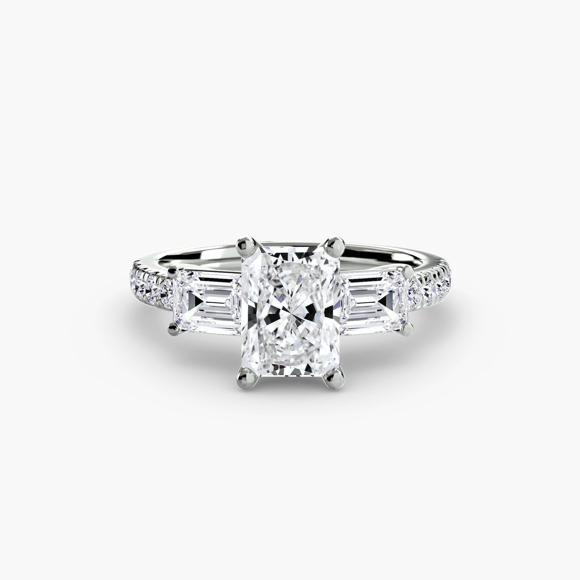 Three-Stone Ring with Pavé Volume 4