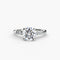 Solitaire with Shoulder Accents