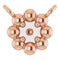 14K Rose 2 mm Round Beaded Youth Necklace Center Mounting