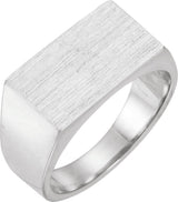 Sterling Silver 15x9 mm Rectangle Signet Ring