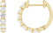 688989 / Earring / Set / 14K Yellow / Lab-Grown Diamond / Round / 17 Mm / 2 Mm / 2.6Mm :: 1 Ctw / Si1-Si2, GH / Pair / Hinged / Polished / 1 Ctw Lab-Grown Diamond Hoop Earrings