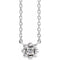 14K White .03 CTW Natural Diamond Beaded Youth 16