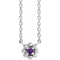 Sterling Silver Natural Amethyst Beaded Youth 16