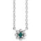 Platinum Lab-Grown Alexandrite Beaded Youth 16