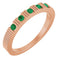 14K Rose Lab-Grown Emerald Stackable Ring
