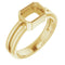 18K Yellow 7x5 mm Emerald Ring Mounting