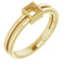 10K Yellow 3.25mm Square Ring Mounting