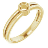 10K Yellow 3.4mm Round Ring Mounting