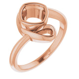 10K Rose 6mm Cushion Ring Mounting