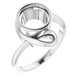 Sterling Silver 8mm Round Ring Mounting