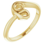 10K Yellow 3mm Round Ring Mounting