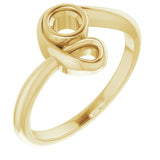 10K Yellow 3.8mm Round Ring Mounting