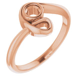 14K Rose 3.5mm Round Ring Mounting