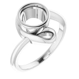 14K X1 White 7mm Round Ring Mounting
