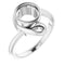 14K X1 White 7mm Round Ring Mounting
