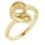 14K Yellow 5.8mm Round Ring Mounting