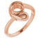 14K Rose 5.5mm Round Ring Mounting