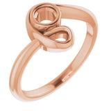 18K Rose 3.75mm Round Ring Mounting