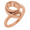 18K Rose 9x7 mm Oval Ring Mounting