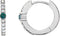 88567 / Earring / Set / Platinum / Natural Alexandrite / Round / 13.6 Mm / 2 Mm / 2Mm :: 1/8 Ctw / Si2-Si3, GH / Pair / Hinged / Polished / Natural Alexandrite And 1/8 Ctw Natural Diamond Huggie Earrings
